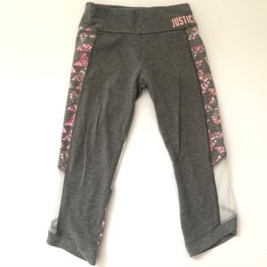 5/25 Justice Active girls capris cropped leggings 6/7